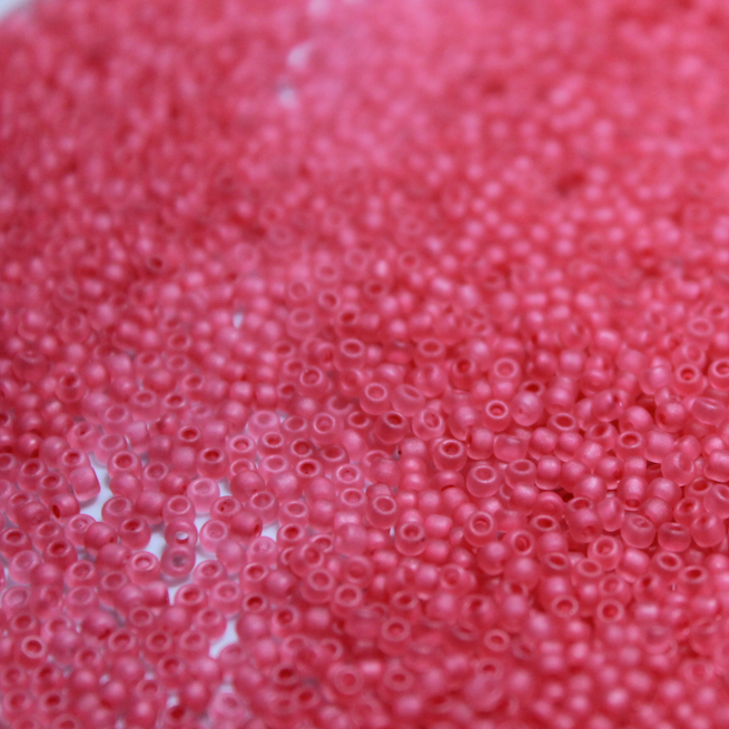 Transparent Frosted French Rose ~ 11/0 JSB F209A Japanese Seed Beads
