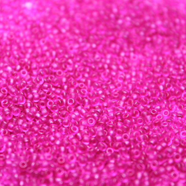 Frosted Transparent Fuchsia ~ 11/0 JSB F209E Japanese Seed Beads
