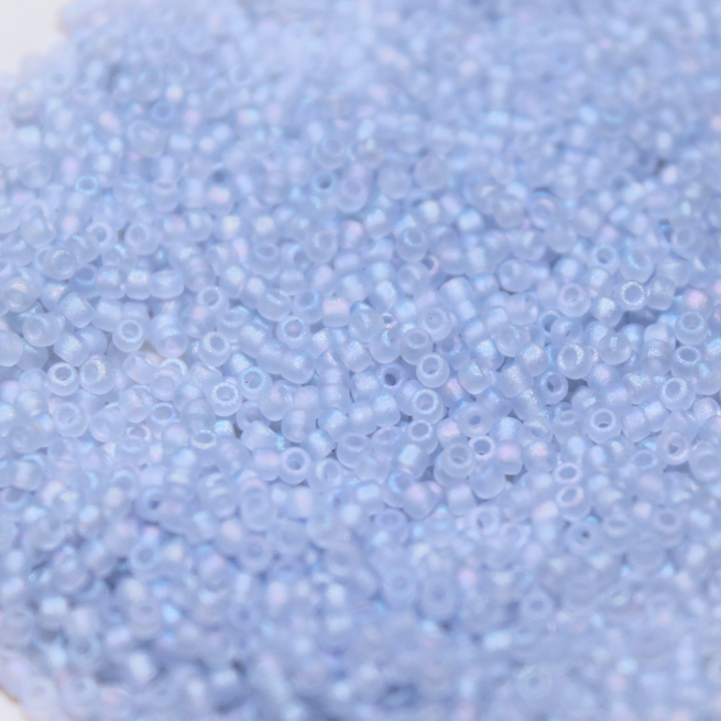 Frosted Powder Blue AB ~ 11/0 JSB F260C Japanese Seed Beads