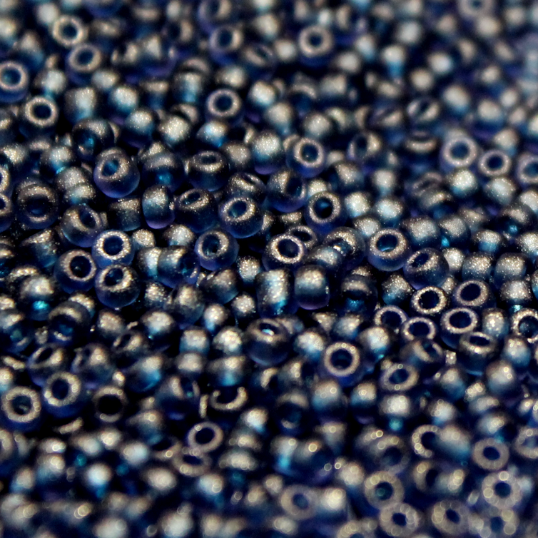 Frosted Midnight Sparkle Blue ~ 11/0 JSB F323A Japanese seed beads