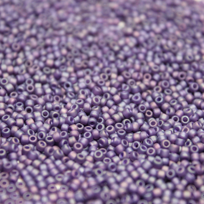 Matte Aubergine AB ~ 11/0 JSB F356B Japanese seed beads