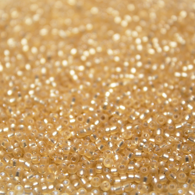 Frosted Silver Lined Light Topaz ~ 11/0 JSB F3