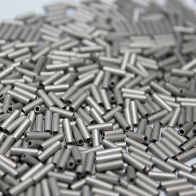 *CLOSEOUT CLEARANCE * Matte Metallic Steel Bugles ~ 6mm STRAIGHT F451D