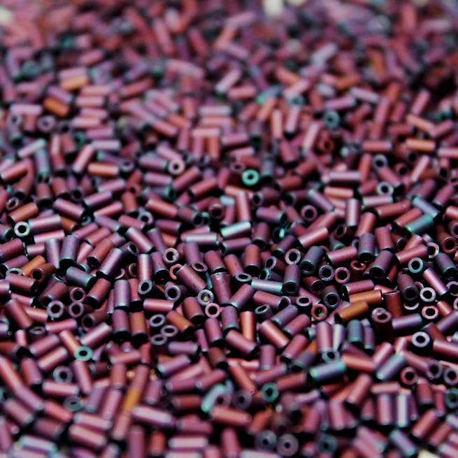 Matte Metallic Purple Iris Bugles ~ 3mm F463 Japanese Seed Beads