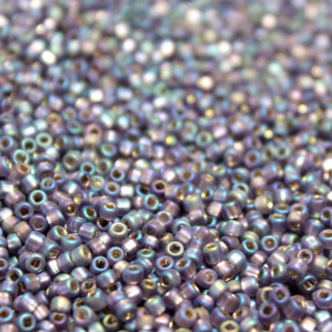 Frosted Silver Lined Amethyst AB ~ 15/0 JSB F639 Japanese Seed Beads