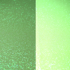 Faux Leather Sheet Glow In The Dark Glitter - Neon Green Glow - 108