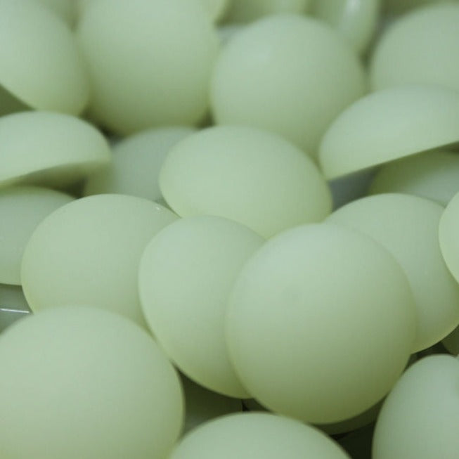 19mm Matte Round Resin Cabochon Limeade - P34