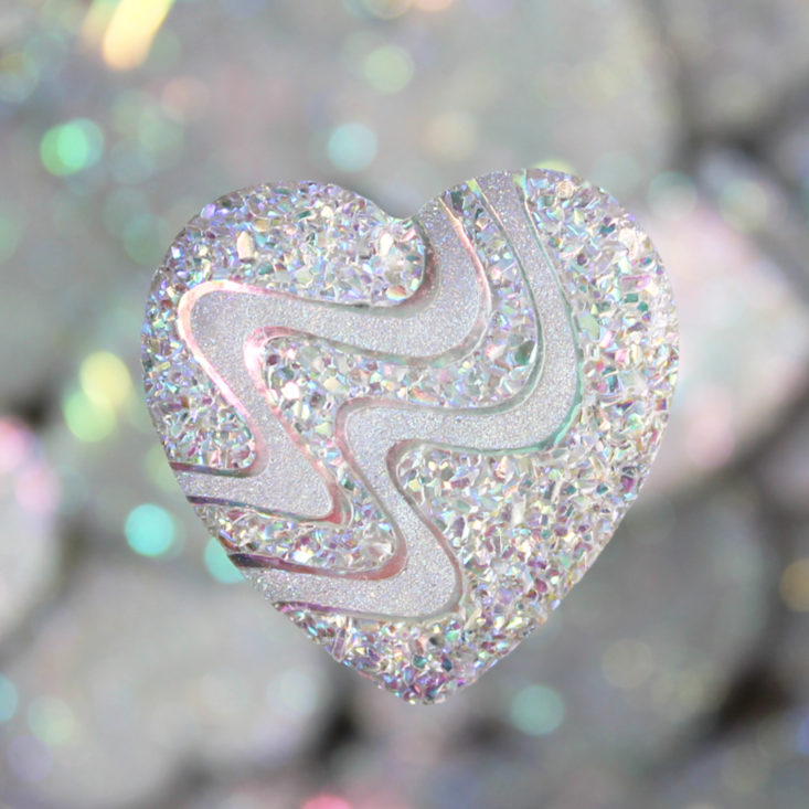 Clear AB Druzy Heart Resin sew on Gems - S169
