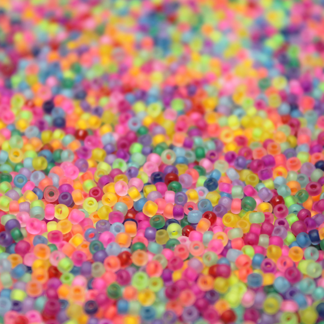 Frosted Neon Mix ~ 11/0 JSB Mix1 Japanese seed beads