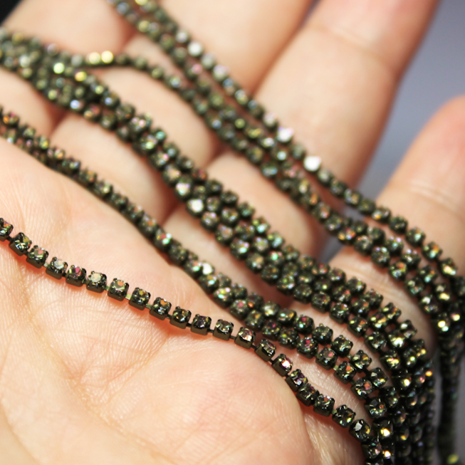 5 yards SS6 Olive Rainbow metal banding - MB6I