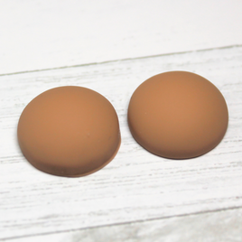 18mm Matte Round Resin Cabochon Camel- P4