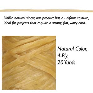 20 Yards Artificial Sinew Bobbin - Natural