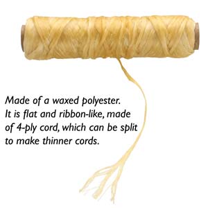 20 Yards Artificial Sinew Bobbin - Natural
