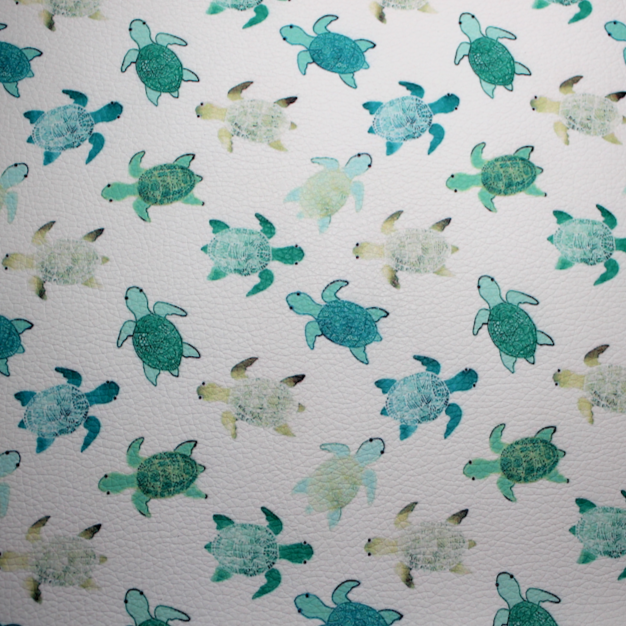 Faux Leather Sheet - Turtle Friends - 42 Sea Turtles