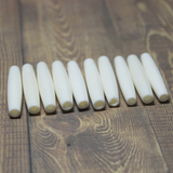 1.5" White Hairpipe, 10 pieces - HP 3