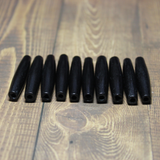 1.5" Black Hairpipe, 10 pieces - HP 4