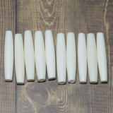 1.5" White Hairpipe, 10 pieces - HP 3