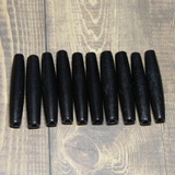1.5" Black Hairpipe, 10 pieces - HP 4