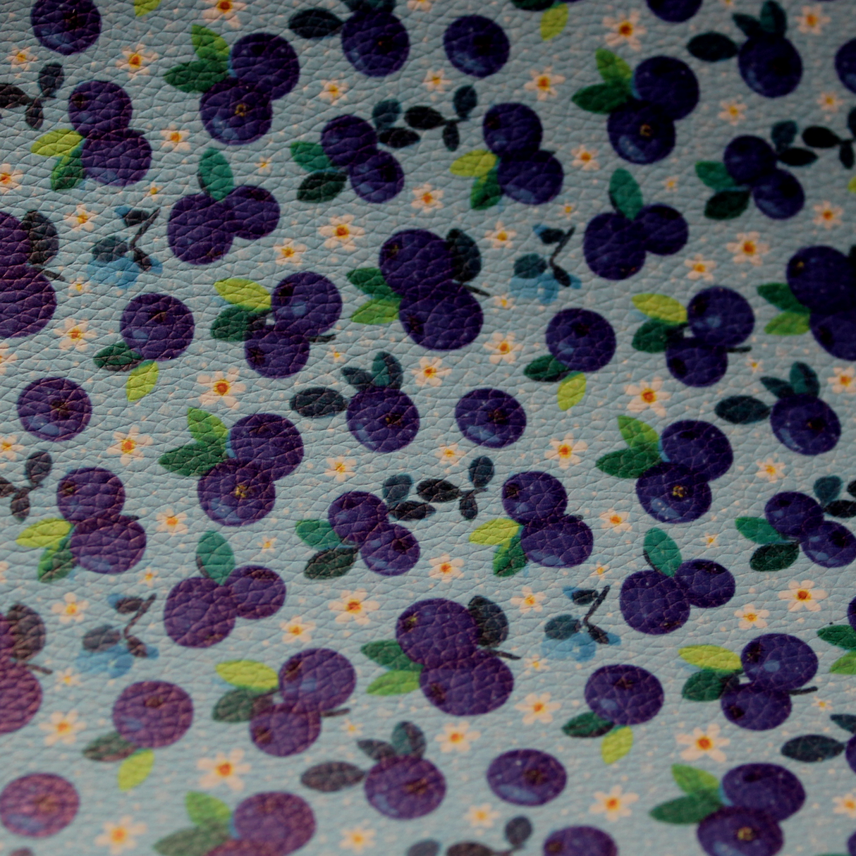 Faux Leather Sheet - Buncha Blueberries - 118