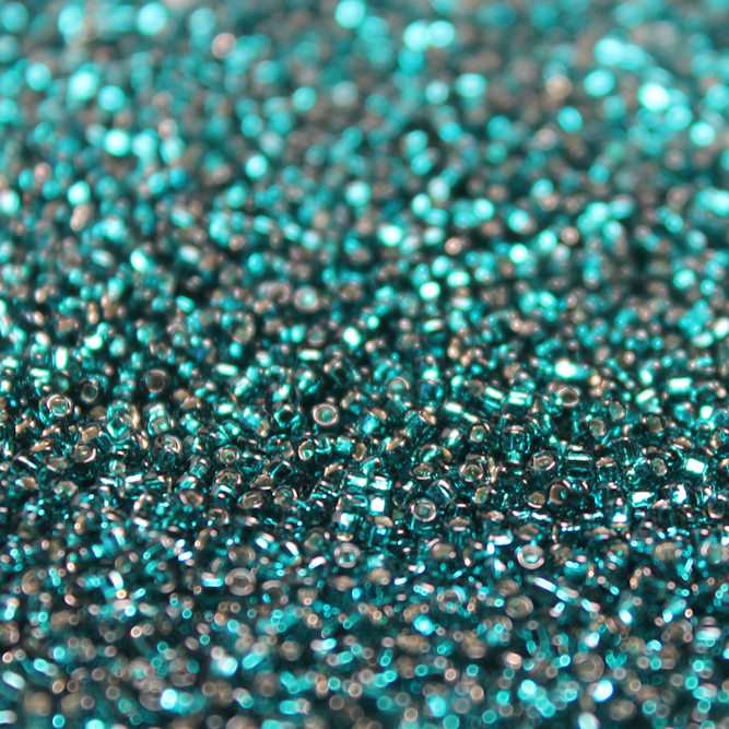 Silver Lined Dark Teal ~ 11/0 JSB 17B