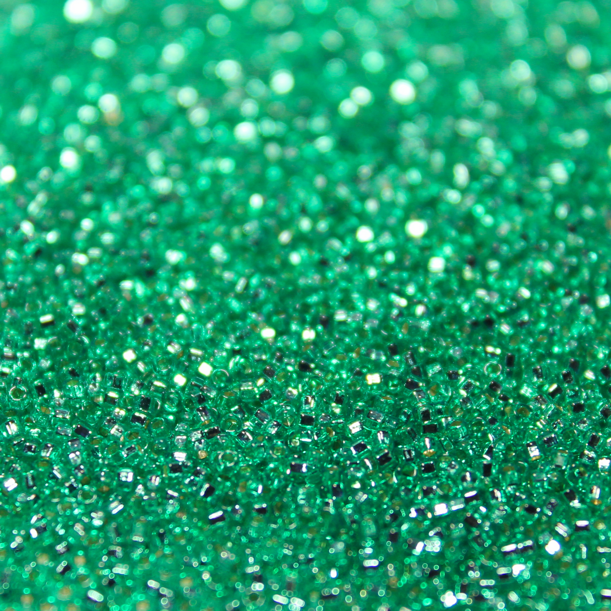 Transparent Aqua Green Silver Lined  ~ 15/0 JSB 17C