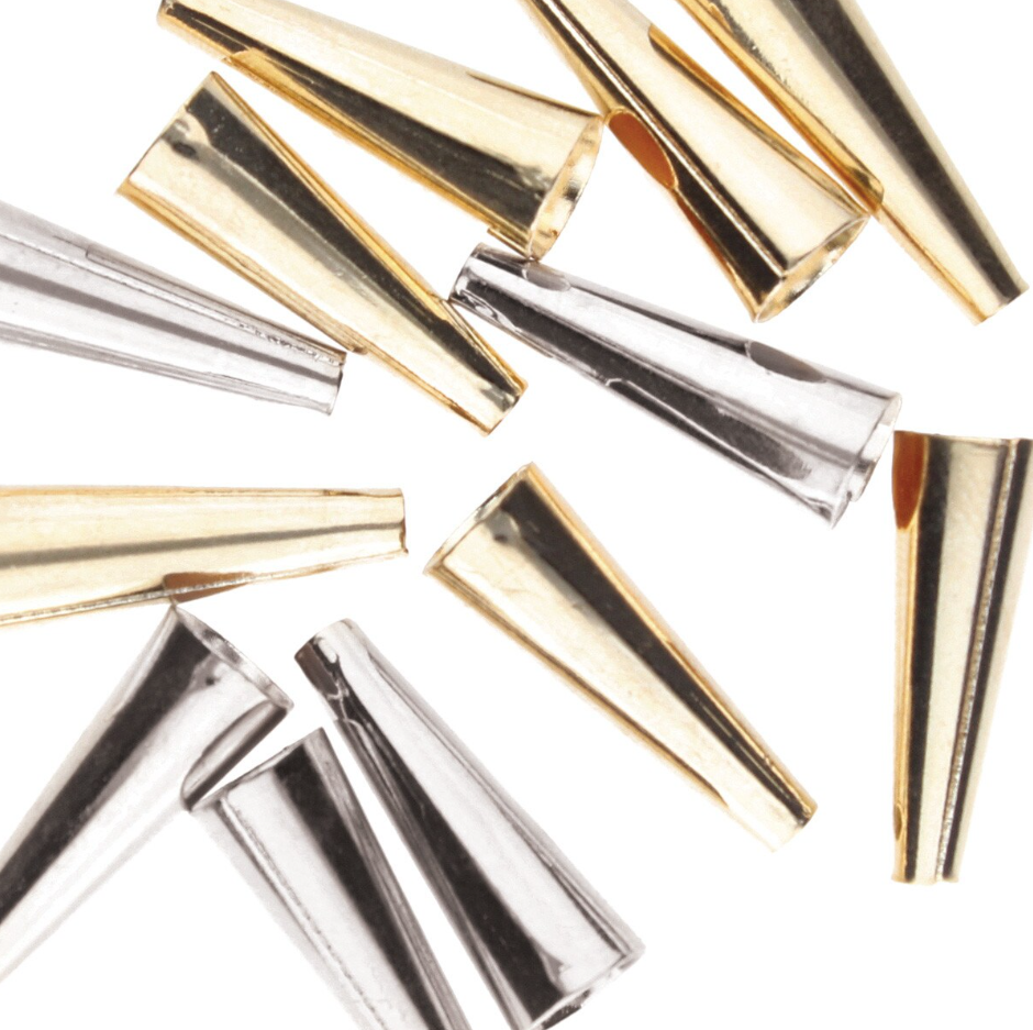 Metal Cones 19.1MM - 12 Silver, 12 Gold. - SC2