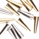 Metal Cones 19.1MM - 12 Silver, 12 Gold. - SC2