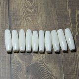 1" White Hairpipe, 10 pieces - HP 1