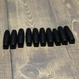 1" Black Hairpipe, 10 pieces - HP 2