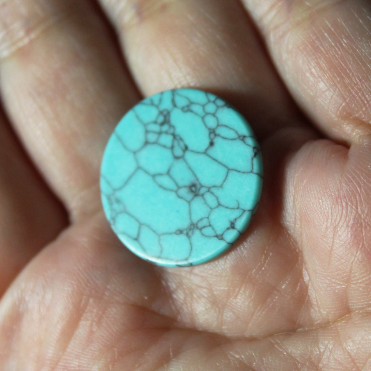 22mm Round Dyed Malachite Disks - Gem Pack #12