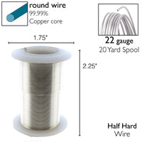22 Gauge,  Tarnish Resistant Wire (20 yd) Silver - SW22