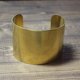2  inch wide, flat raw brass cuff bracelet - CB5