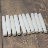 2" White Hairpipe, 10 pieces - HP 5