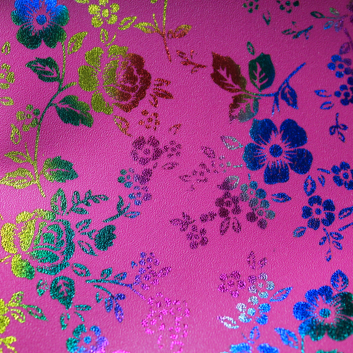 Faux Leather Sheet - Halo Floral Rose - 45