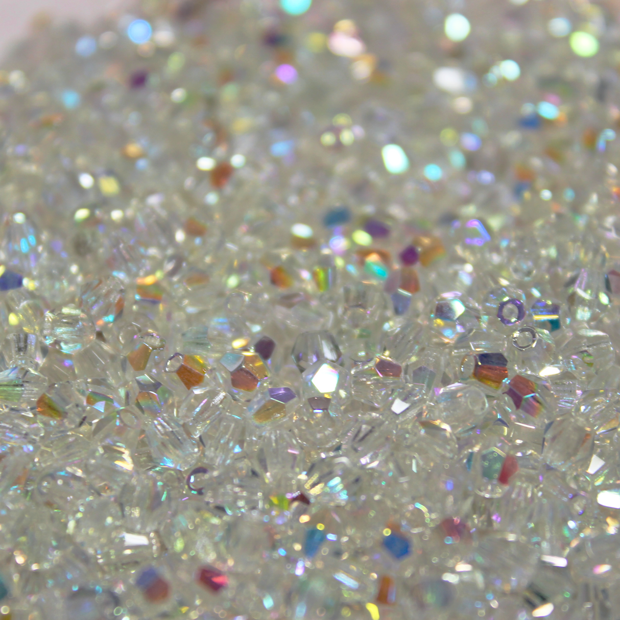 4mm Crystal AB Czech Glass Bicone - 4B17-A