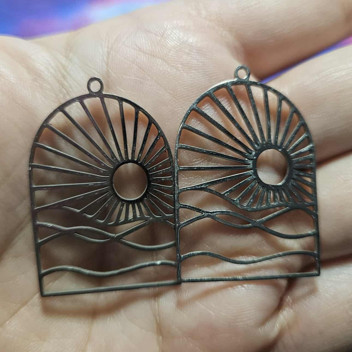 Special Buy #6 - 1 pair Stainless Steel sun earring charm