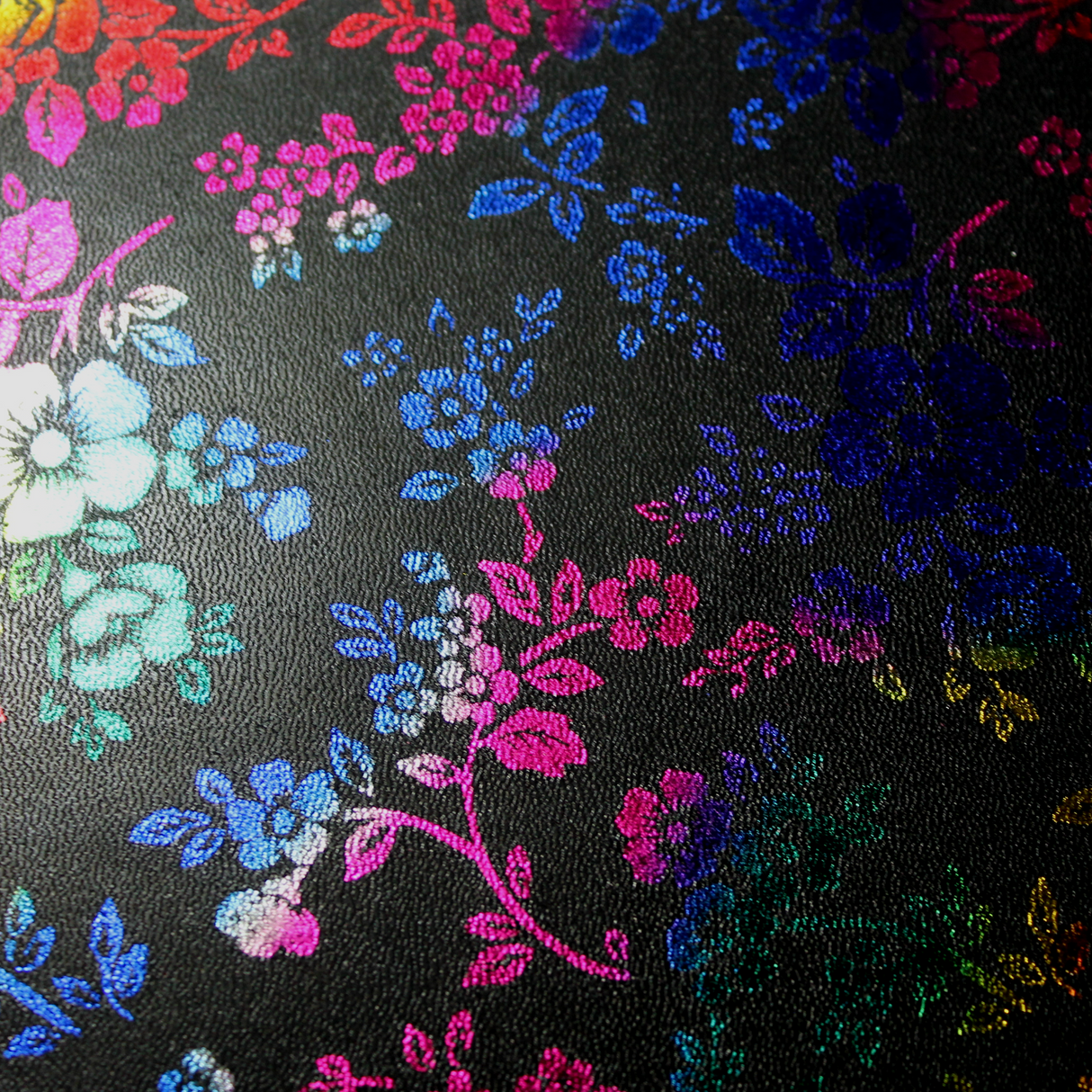 Faux Leather Sheet - Halo Floral Black - 5