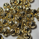 Special Buy #8 - 40 pieces - 1/4 Inch Gold-Toned Metal Bells - Flat Top w/hole