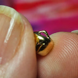 Special Buy #8 - 40 pieces - 1/4 Inch Gold-Toned Metal Bells - Flat Top w/hole