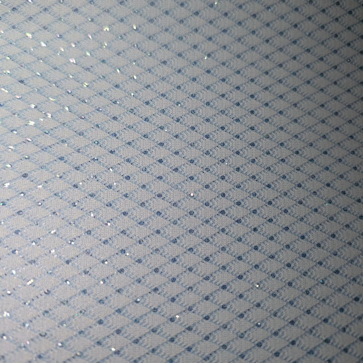 Faux Leather Sheet - Blue Glitter Rhombus - 65