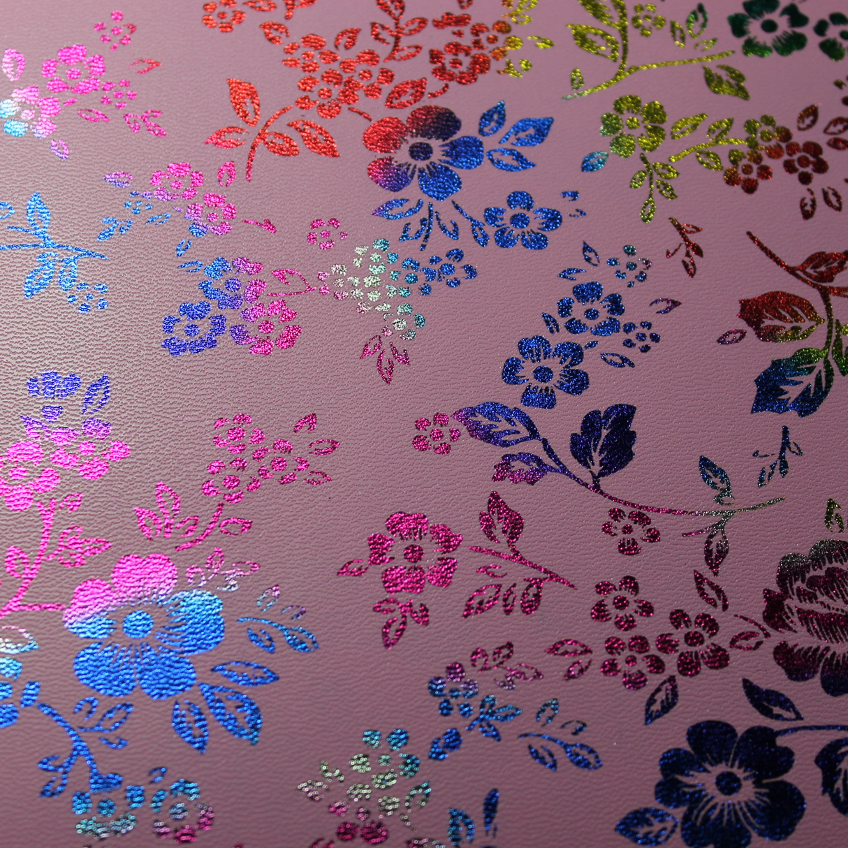 Faux Leather Sheet - Halo Floral Pink - 6