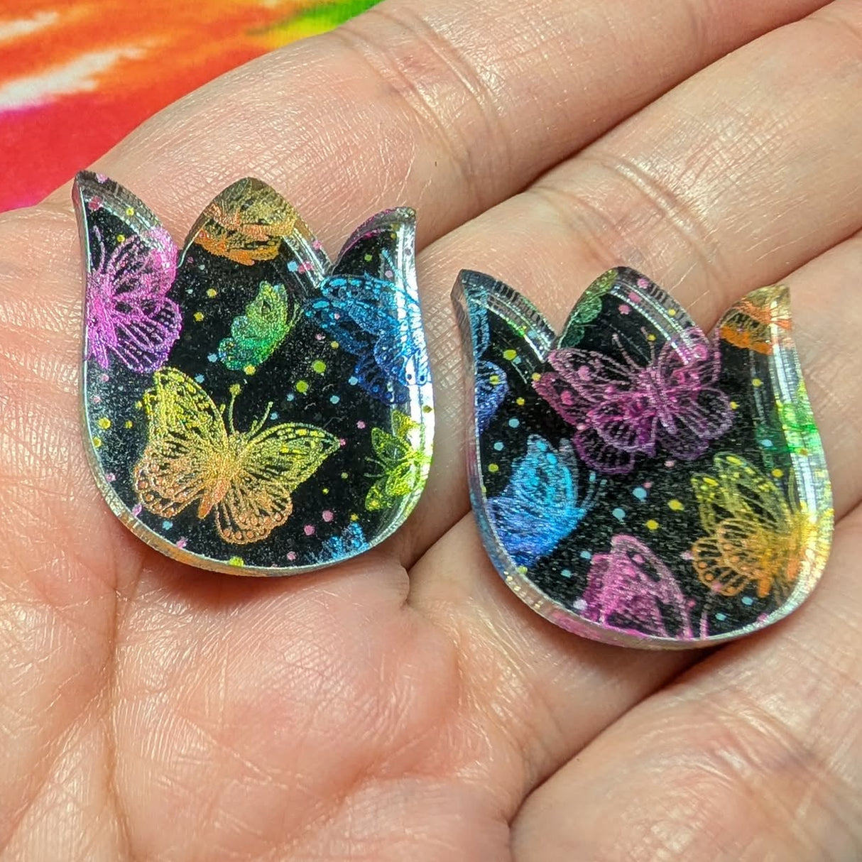 1" Butterfly Tulip Cabochon - S107