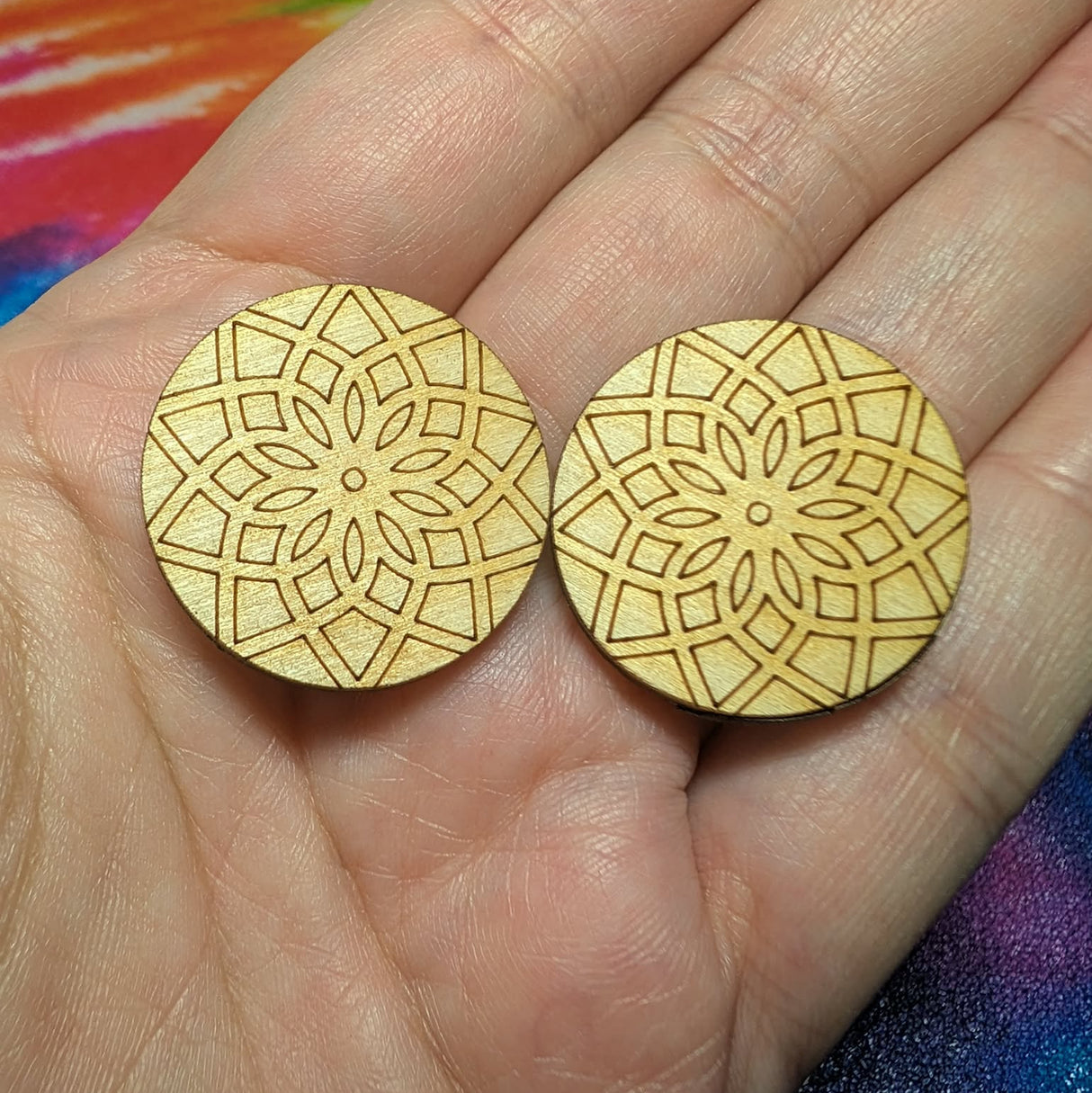 1" Round Dreamcatcher Wood - S130