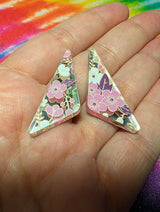 1.5" Cherry Blossom Mirror Triangle - S111