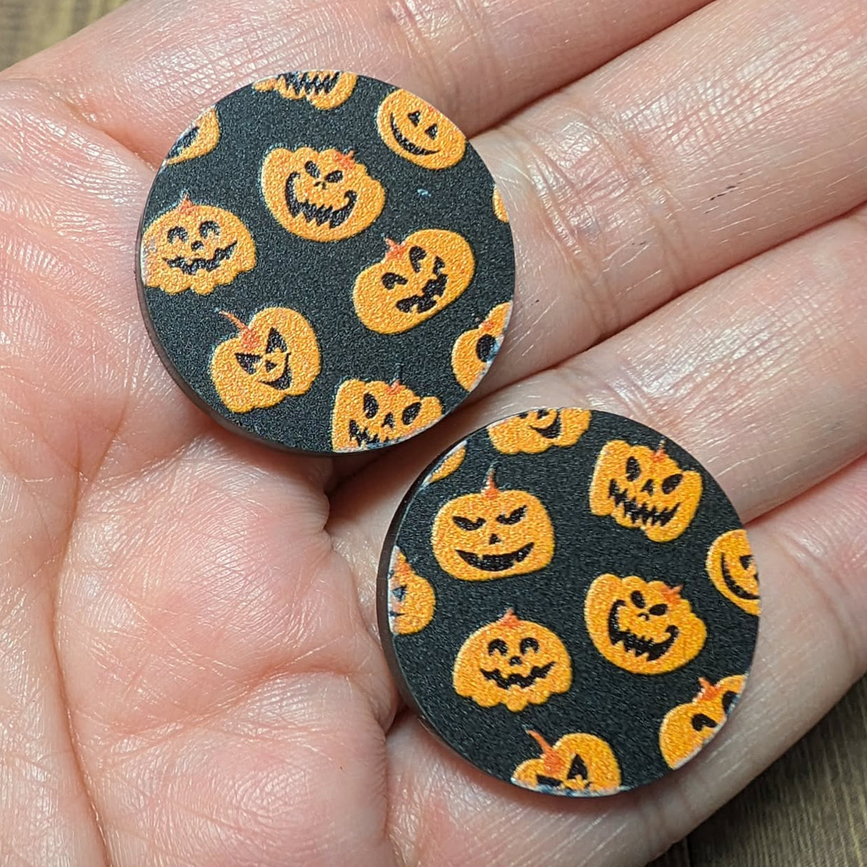 1" Pumpkin Party Round - Acrylic Cabochons - S190
