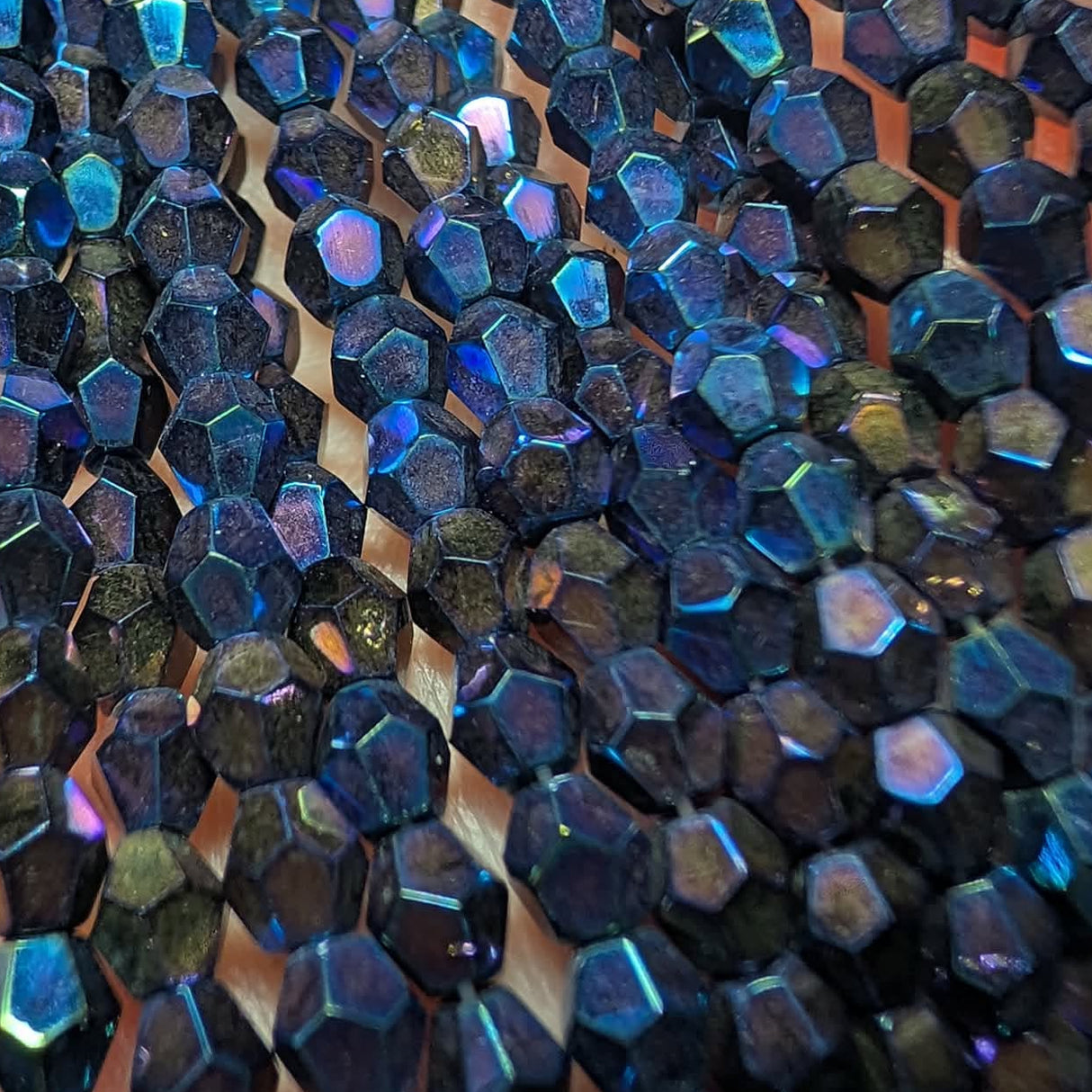 4mm Blue Iris Glass Bicone - 4B18-A