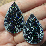 1.5" Samantha's Spell -  Acrylic Teardrop Cabochons - S234