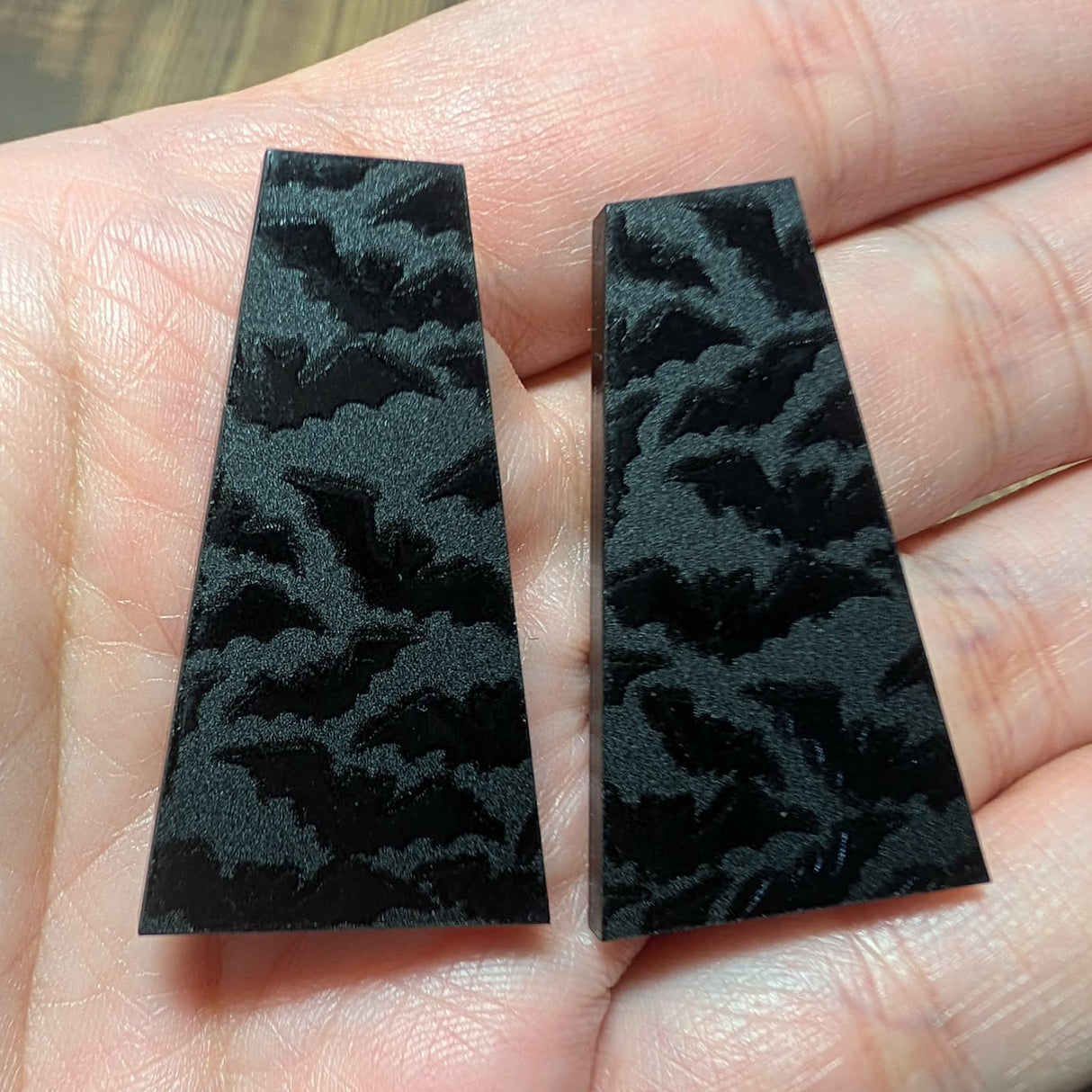 1.5" Dark Shadows -  Acrylic Trapezoid Cabochons - S207