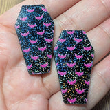 1.5" Batty For You -  Acrylic Coffin Cabochons - S208