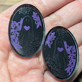 1 1/2" Boo Forever oval Mirror Cabochons - P112